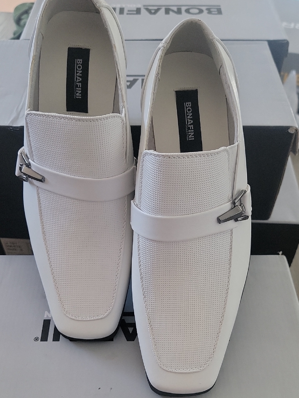Men’s White Slip-On Dress Loafers - Picture 4 of 6